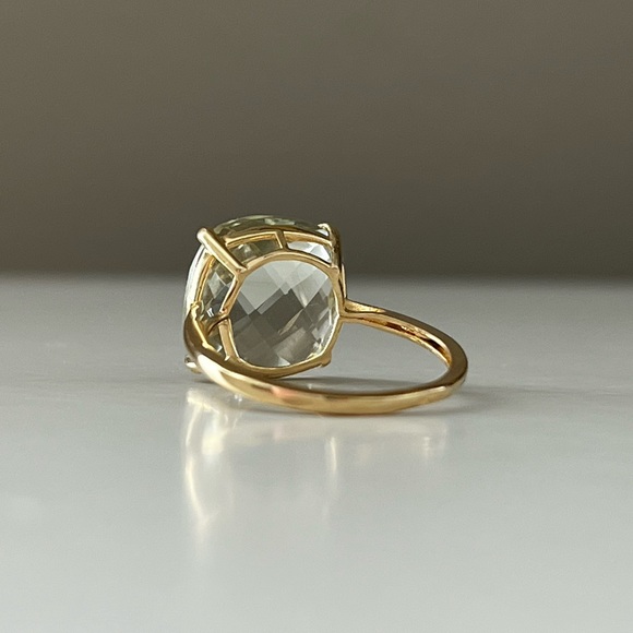 Prasiolite 14k gold ring - Picture 4 of 7
